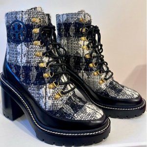 Tory Burch Miller Wool Lug Sole Boots